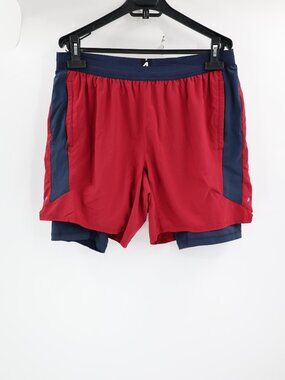 Four Laps Shorts Mens Large Lined Active Gym Athletic Stretch Compression run